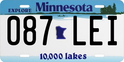MN license plate 087LEI