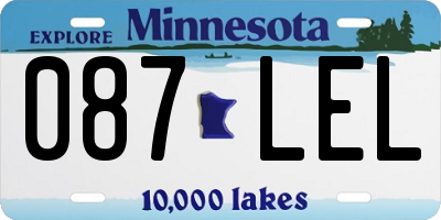 MN license plate 087LEL