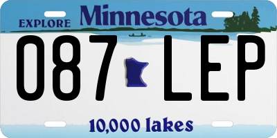 MN license plate 087LEP