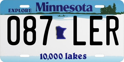 MN license plate 087LER