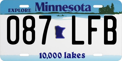 MN license plate 087LFB