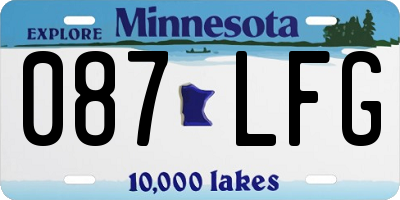 MN license plate 087LFG