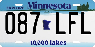 MN license plate 087LFL