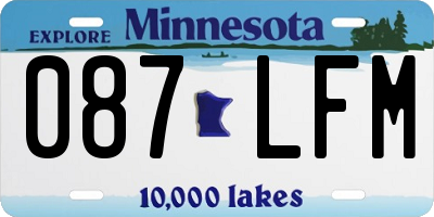 MN license plate 087LFM