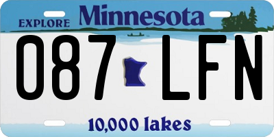 MN license plate 087LFN