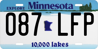 MN license plate 087LFP