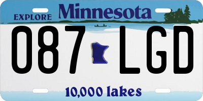 MN license plate 087LGD