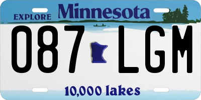 MN license plate 087LGM