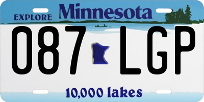 MN license plate 087LGP