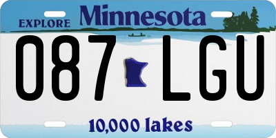 MN license plate 087LGU