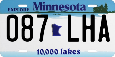 MN license plate 087LHA
