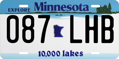 MN license plate 087LHB