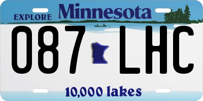 MN license plate 087LHC