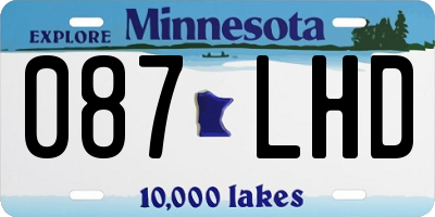 MN license plate 087LHD