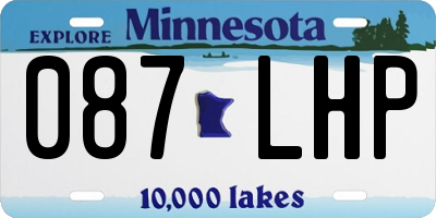 MN license plate 087LHP