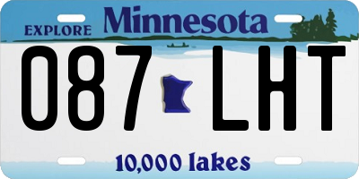 MN license plate 087LHT