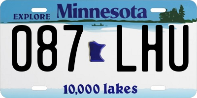 MN license plate 087LHU