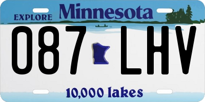 MN license plate 087LHV