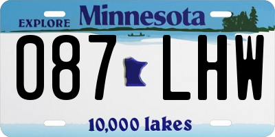 MN license plate 087LHW