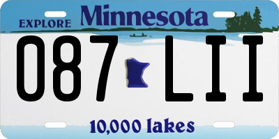 MN license plate 087LII