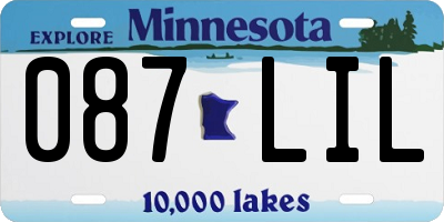 MN license plate 087LIL