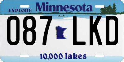 MN license plate 087LKD