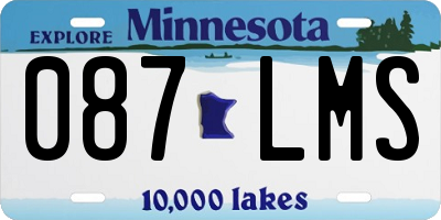MN license plate 087LMS