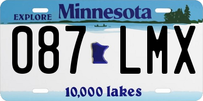 MN license plate 087LMX