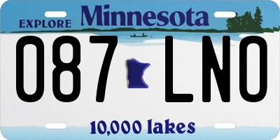 MN license plate 087LNO