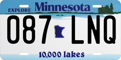 MN license plate 087LNQ