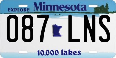 MN license plate 087LNS