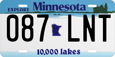MN license plate 087LNT