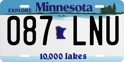 MN license plate 087LNU
