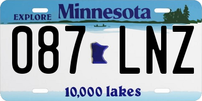 MN license plate 087LNZ