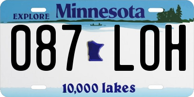 MN license plate 087LOH