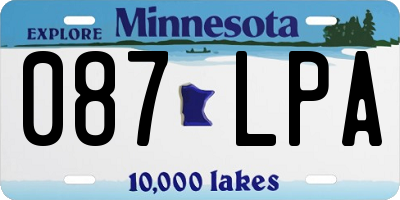 MN license plate 087LPA