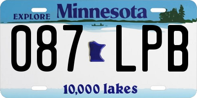 MN license plate 087LPB