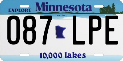 MN license plate 087LPE