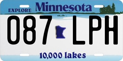 MN license plate 087LPH
