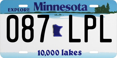 MN license plate 087LPL