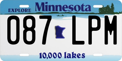 MN license plate 087LPM