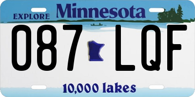 MN license plate 087LQF