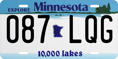 MN license plate 087LQG