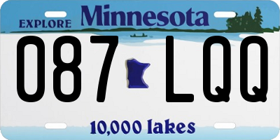 MN license plate 087LQQ