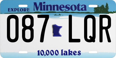 MN license plate 087LQR