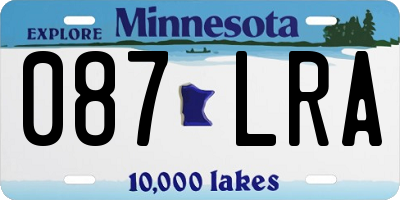 MN license plate 087LRA