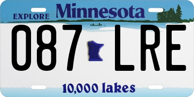 MN license plate 087LRE