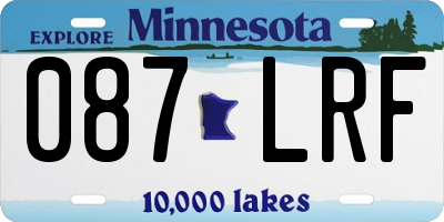 MN license plate 087LRF