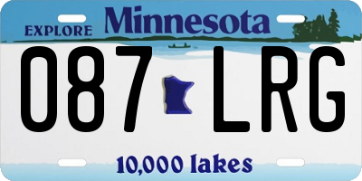 MN license plate 087LRG