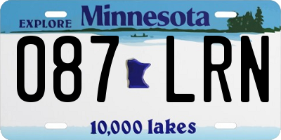 MN license plate 087LRN